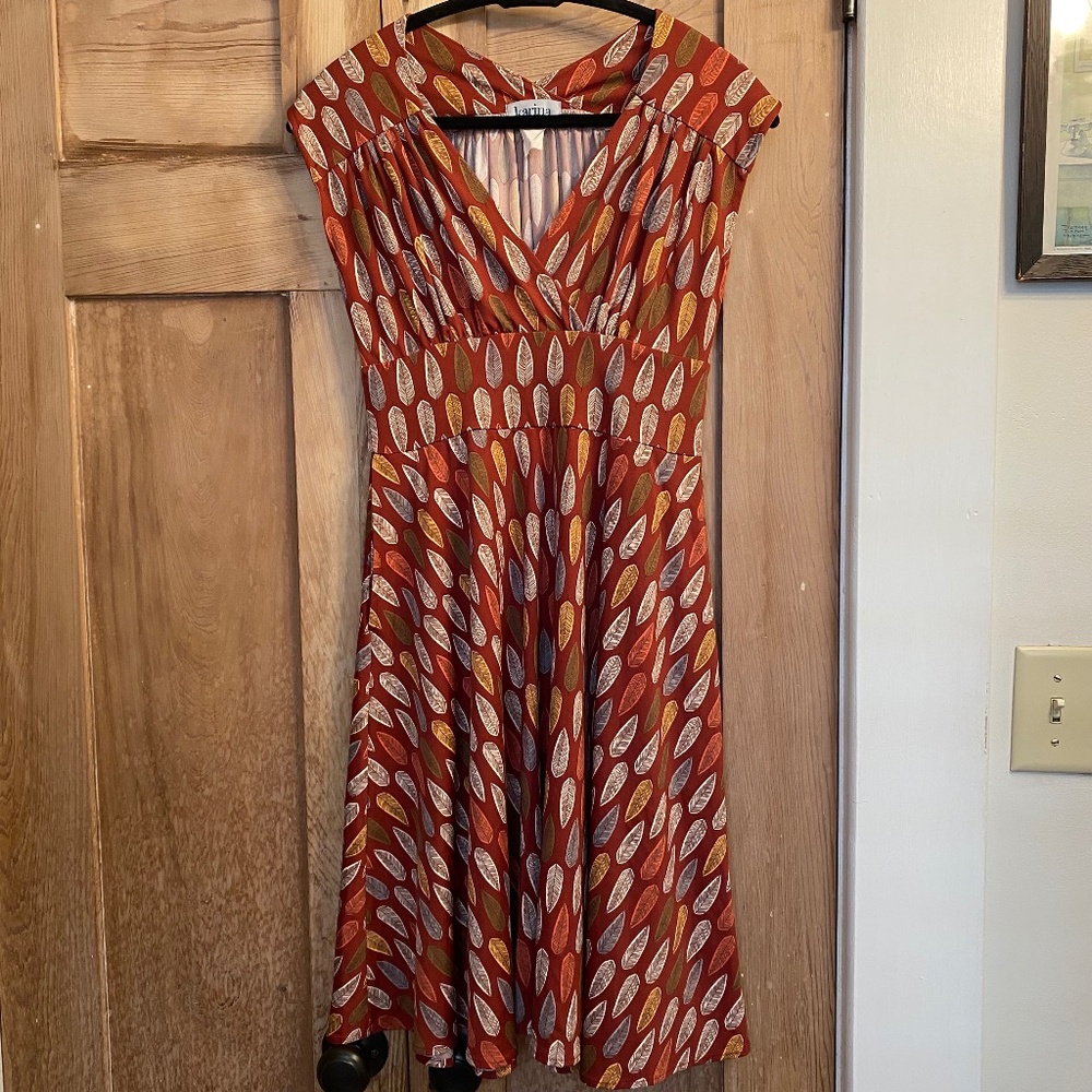 Karina Dresses Nora Dress in Autumn Feathers Size XS